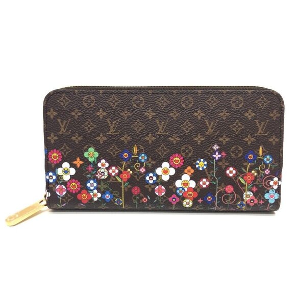 LOUIS VUITTON Ｍ14162 Japan exclusive Zippy-wallet Takashi Murakami Long Wallet - Picture 1 of 13